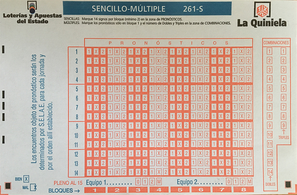 Boleto semanal La Quiniela